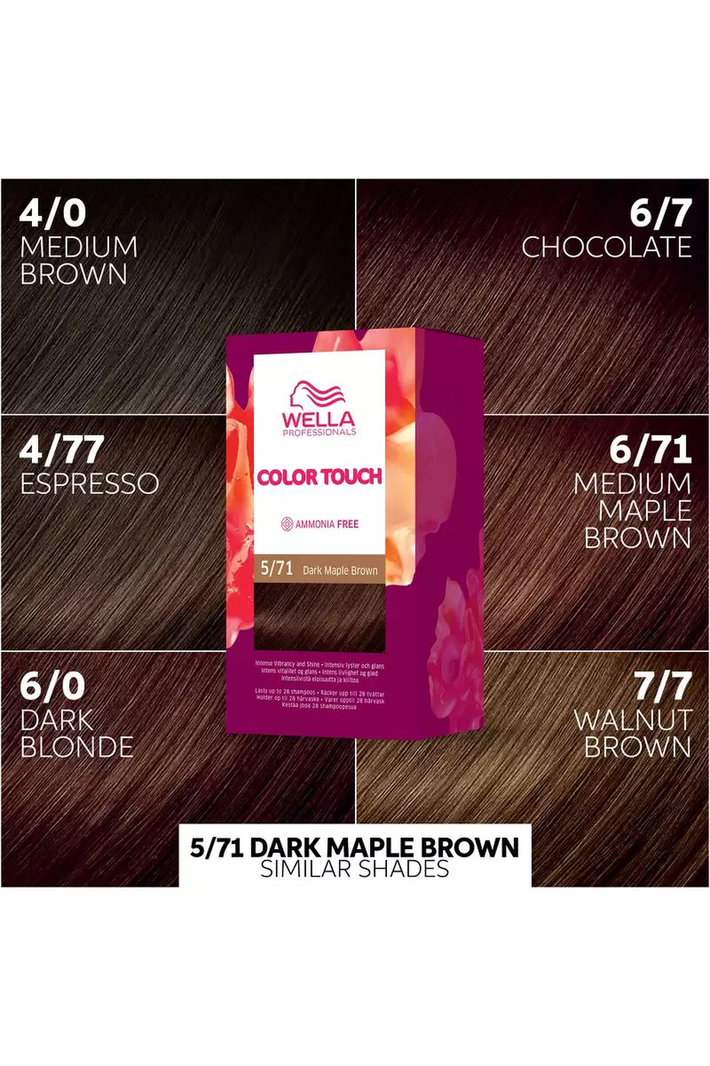 Краска для волос Wella Color Touch Deep Brown 5/71 Dark Maple Brown, 130 мл. Фото 3.