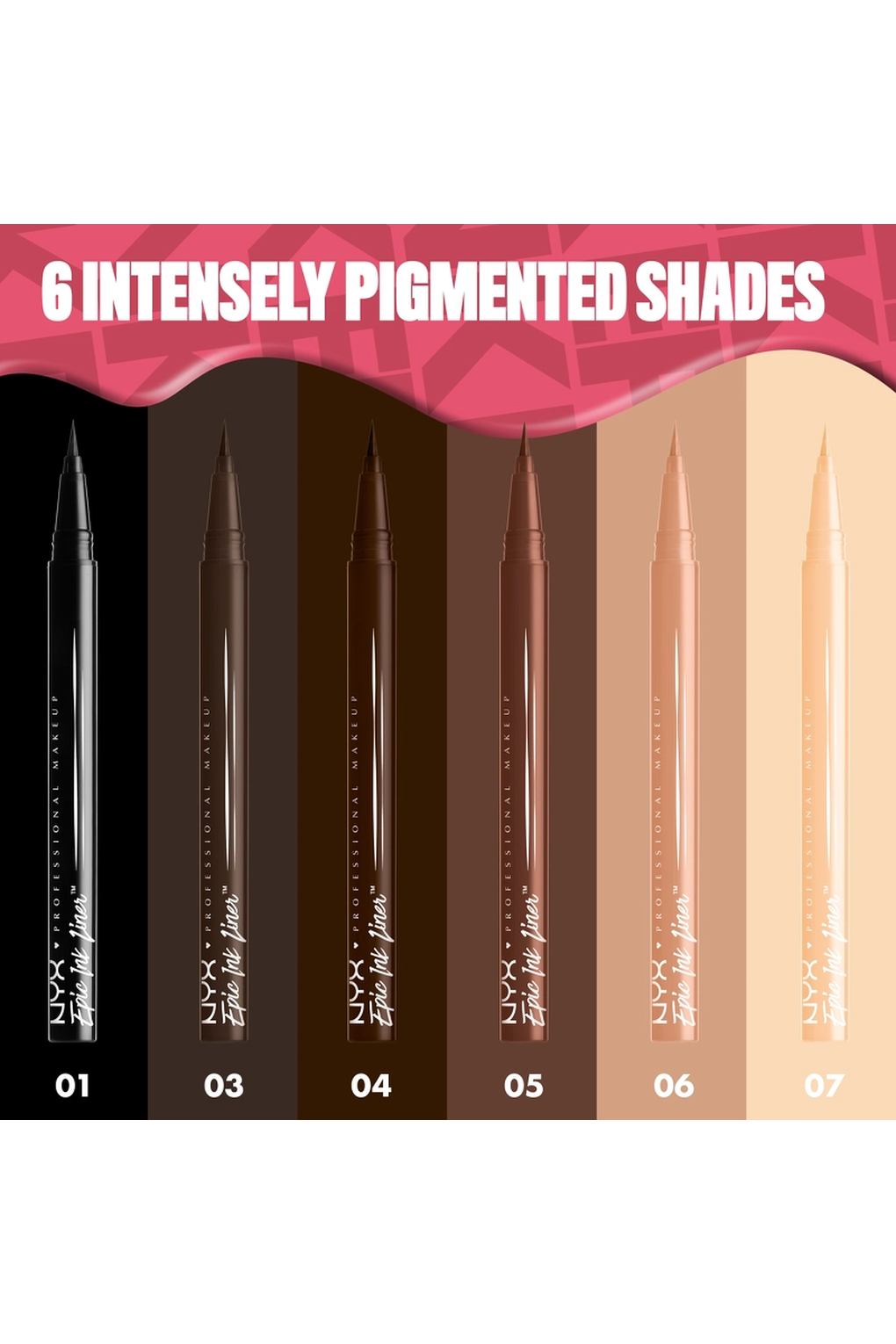 Подводка для глаз NYX Professional Makeup Epic Ink Eyeliner Waterproof 06 Lil Toasty, 1 мл. Фото 5.
