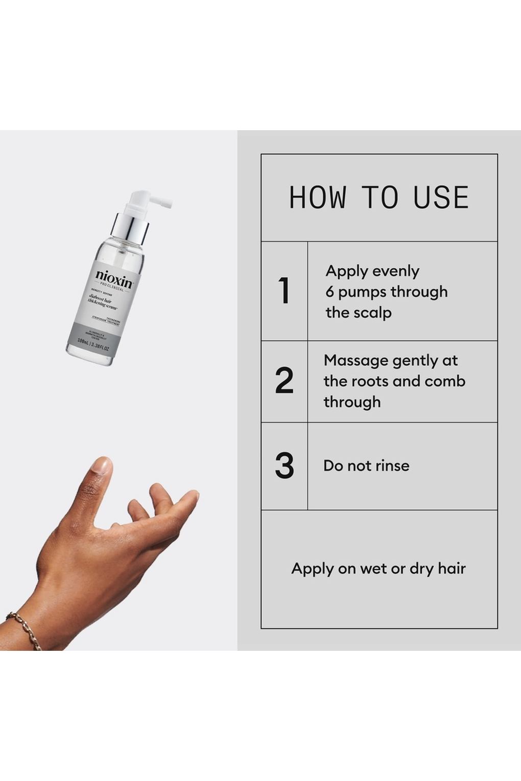 Сыворотка для волос Nioxin Density Defend Diaboost Hair Thickening Serum, 100 мл. Фото 3.