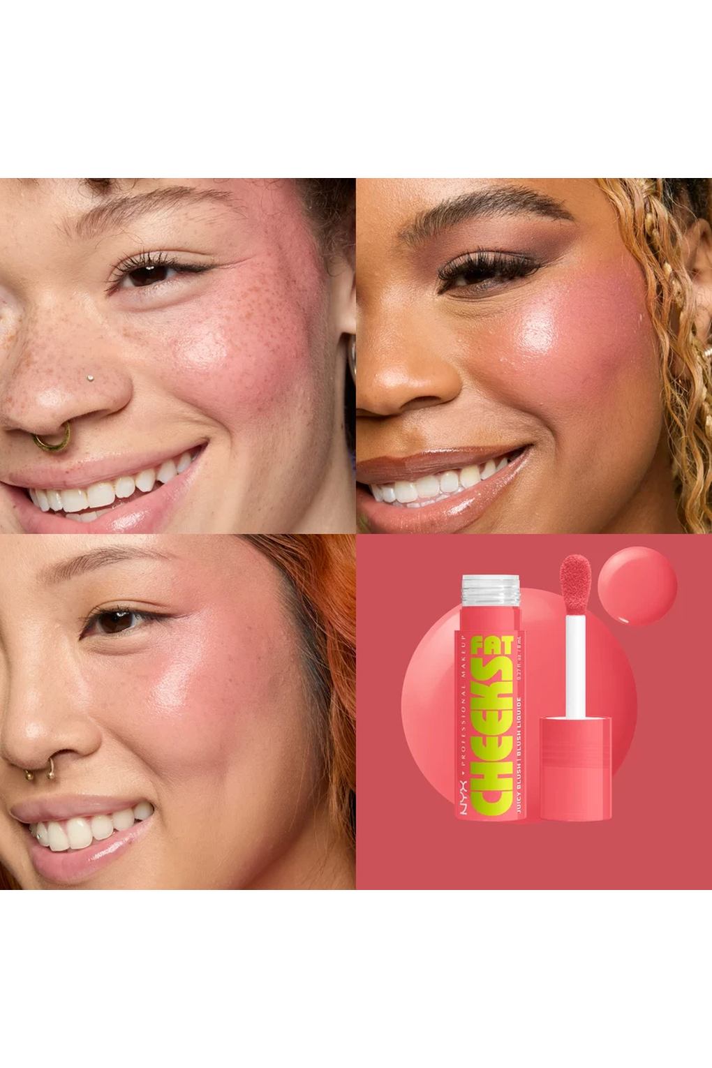 Румяна NYX Professional Makeup Fat Cheeks Juicy Blush 2 Fig Fizz, 8 мл. Фото 3.