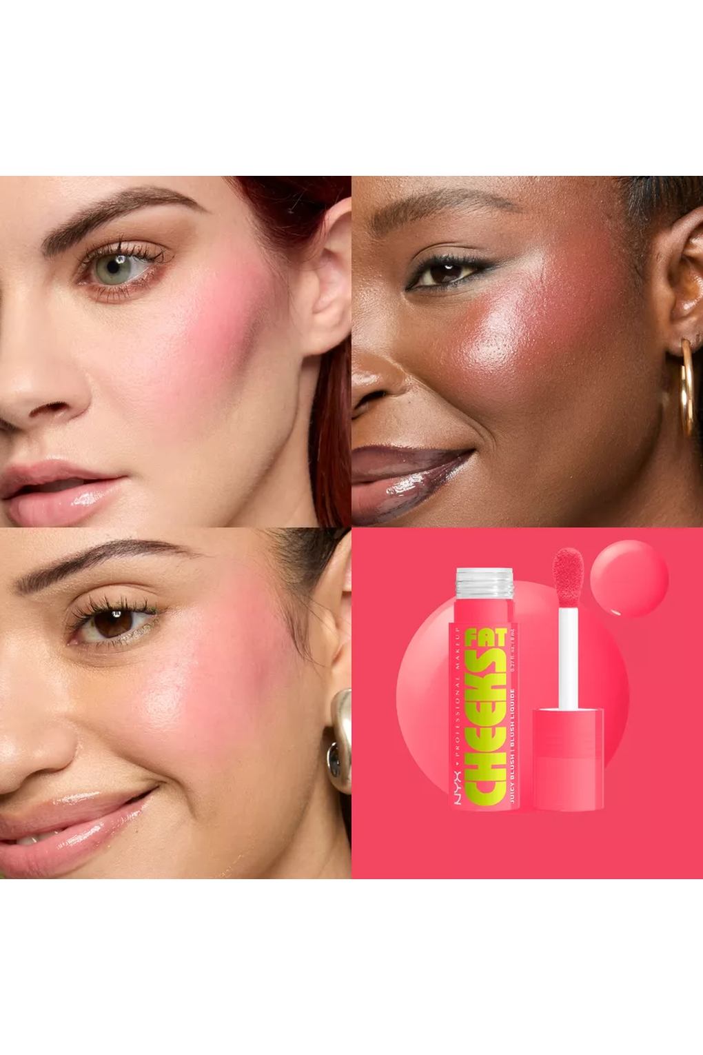 Румяна NYX Professional Makeup Fat Cheeks Juicy Blush 3 Guava Gush, 8 мл. Фото 3.
