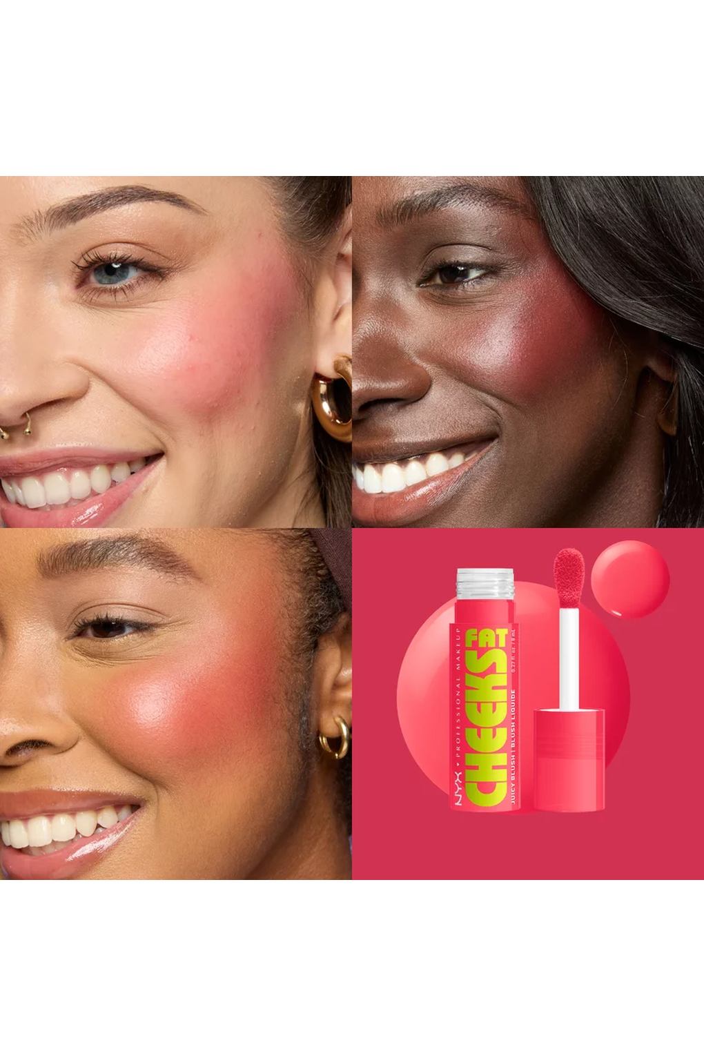 Румяна NYX Professional Makeup Fat Cheeks Juicy Blush 6 Bouncin Berry, 8 мл. Фото 3.