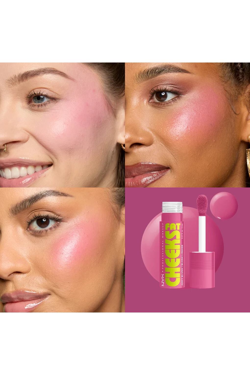 Румяна NYX Professional Makeup Fat Cheeks Juicy Blush 7 Plum Pop, 8 мл. Фото 3.