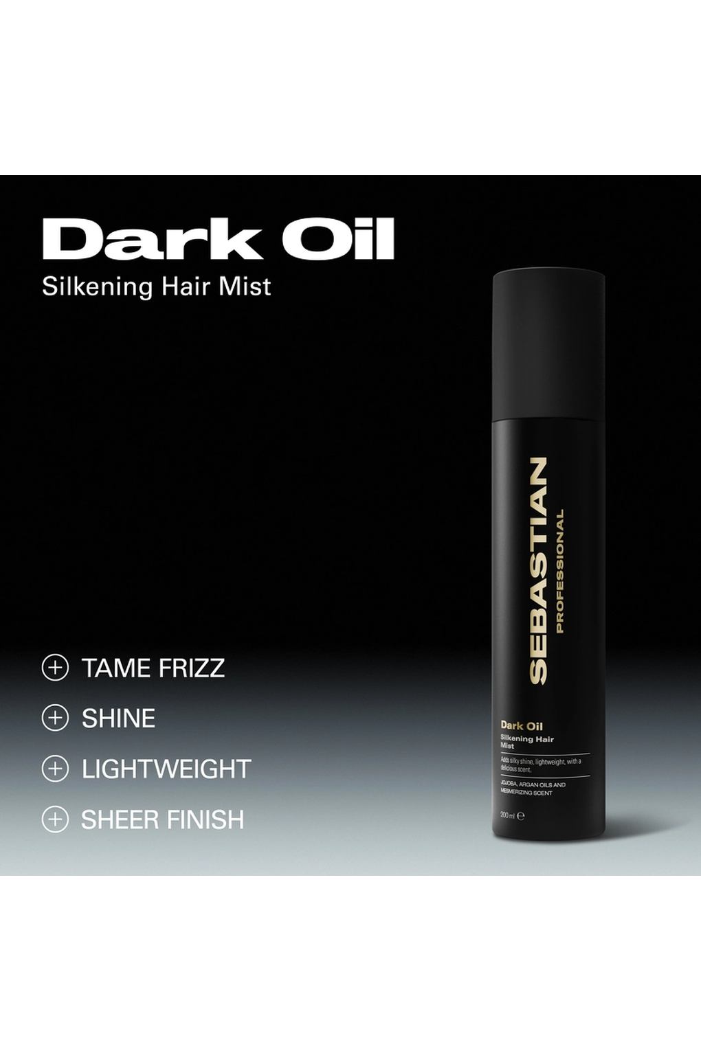 Спрей для ухода за волосами Sebastian Professional DarkOil Silkening Hair Mist, 200 мл. Фото 3.