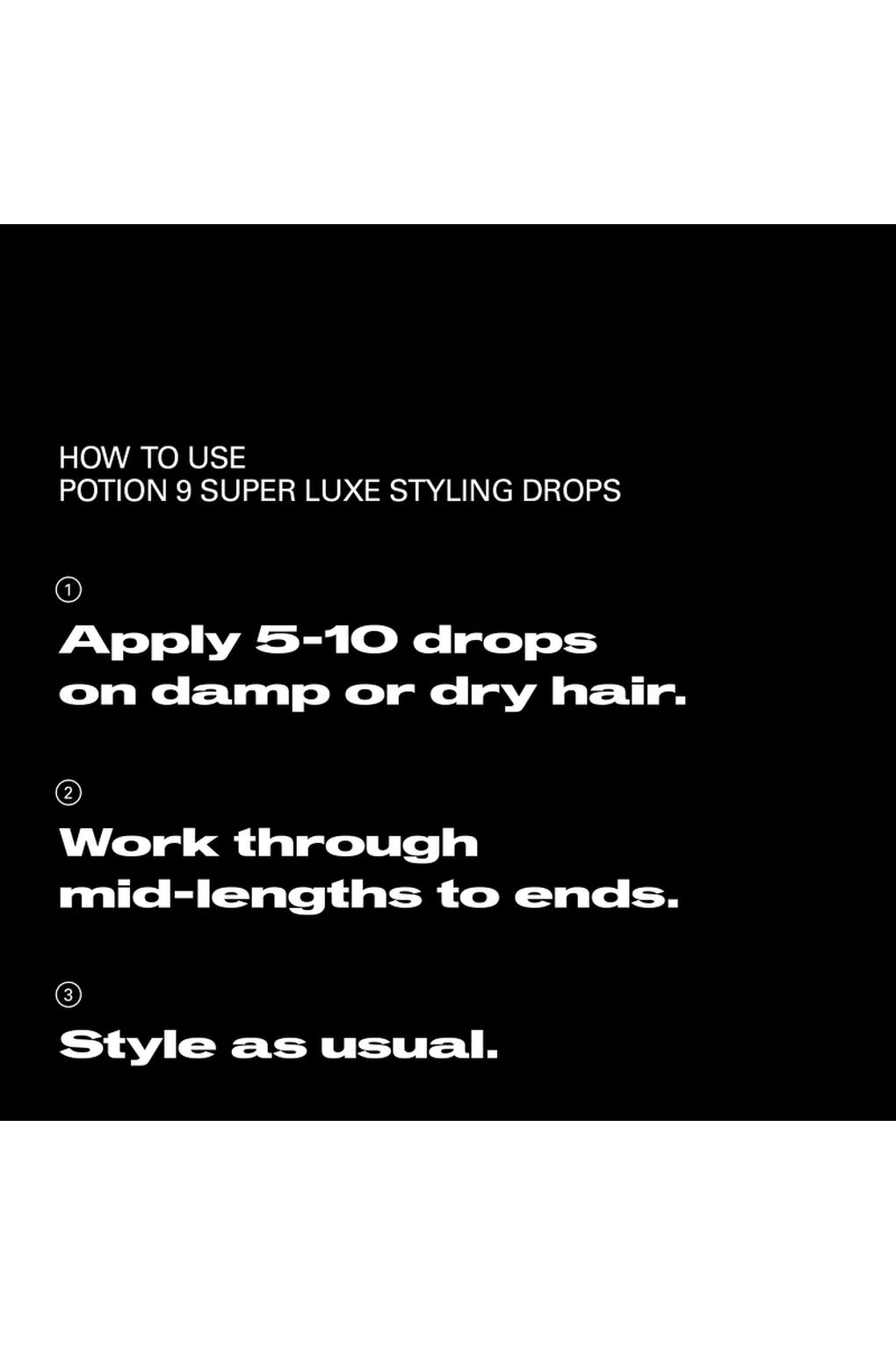 Эликсир для волос Sebastian Professional Potion 9 Super Luxe Styling Drops, 30 мл. Фото 4.