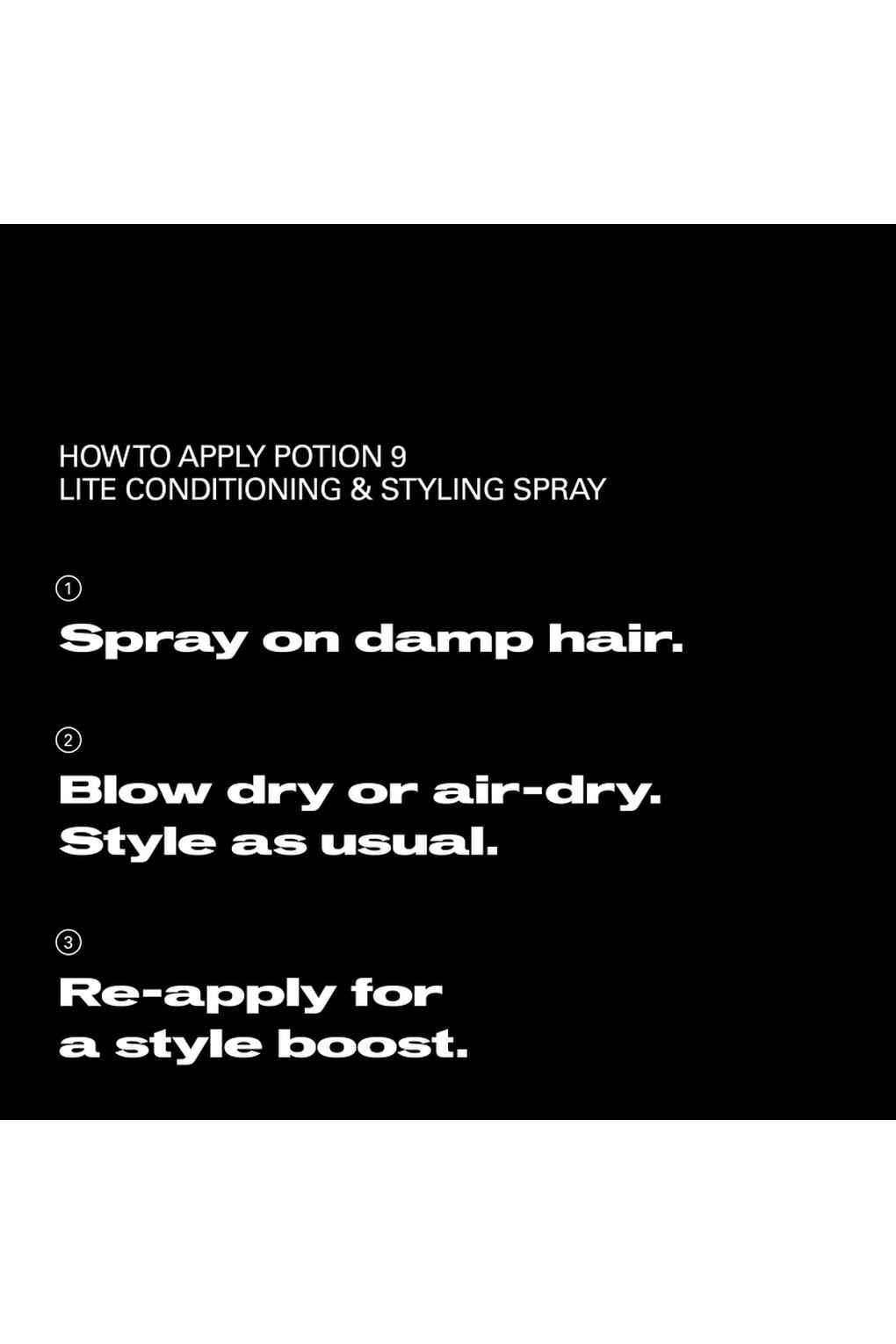Спрей для укладки волос Sebastian Professional Potion 9 Lite Conditioning & Styling Spray, 150 мл. Фото 4.