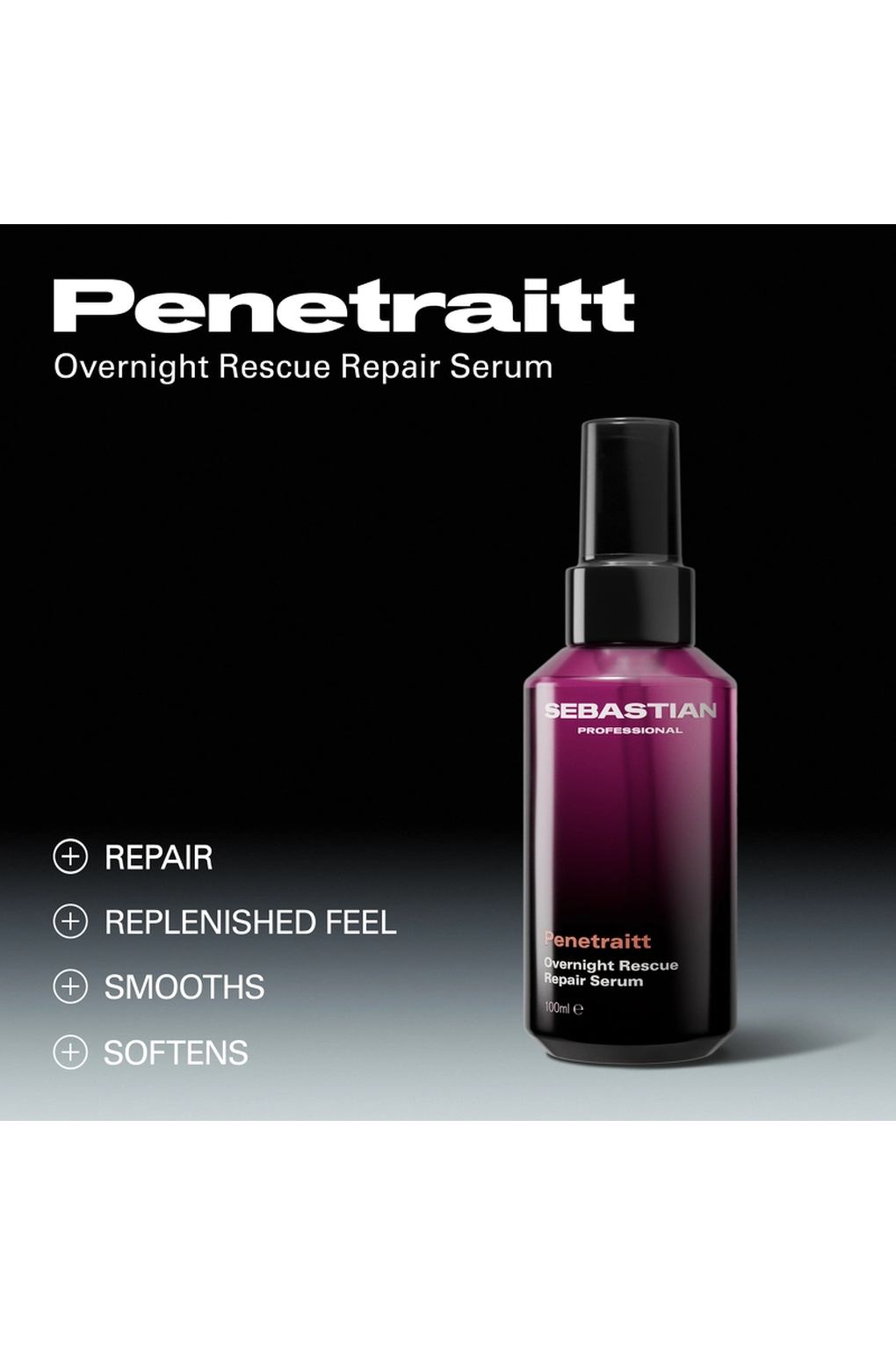 Сыворотка для волос Sebastian Professional Penetraitt Overnight Repair Serum, 100 мл. Фото 4.