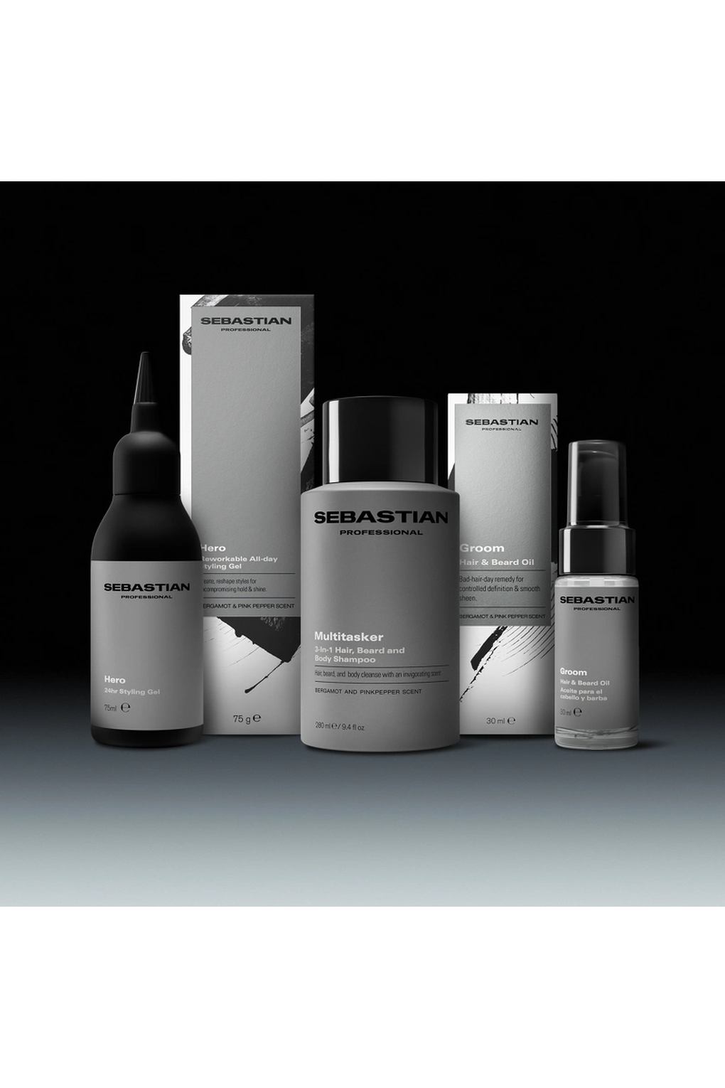 Шампунь для волос Sebastian Professional Multitasker for Men 3-in-1 Hair, Beard and Body Shampoo, 280 мл. Фото 3.