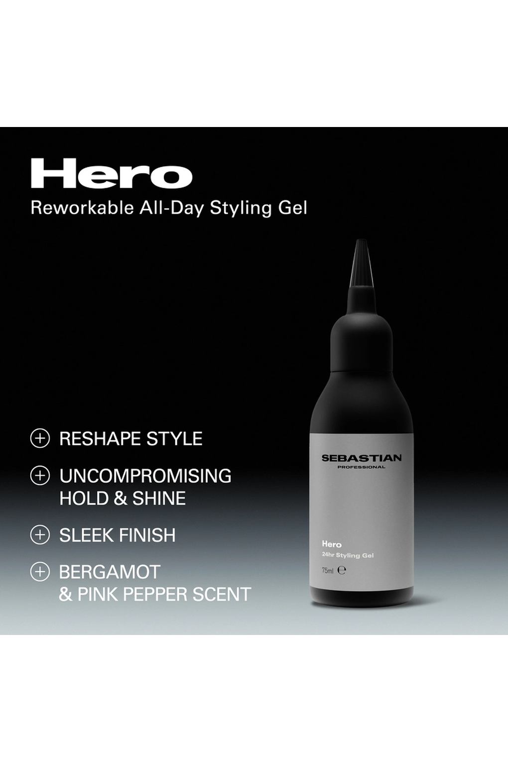 Гель для волос Sebastian Professional Hero Reworkable All-day Styling Gel For Men, 75 мл. Фото 6.