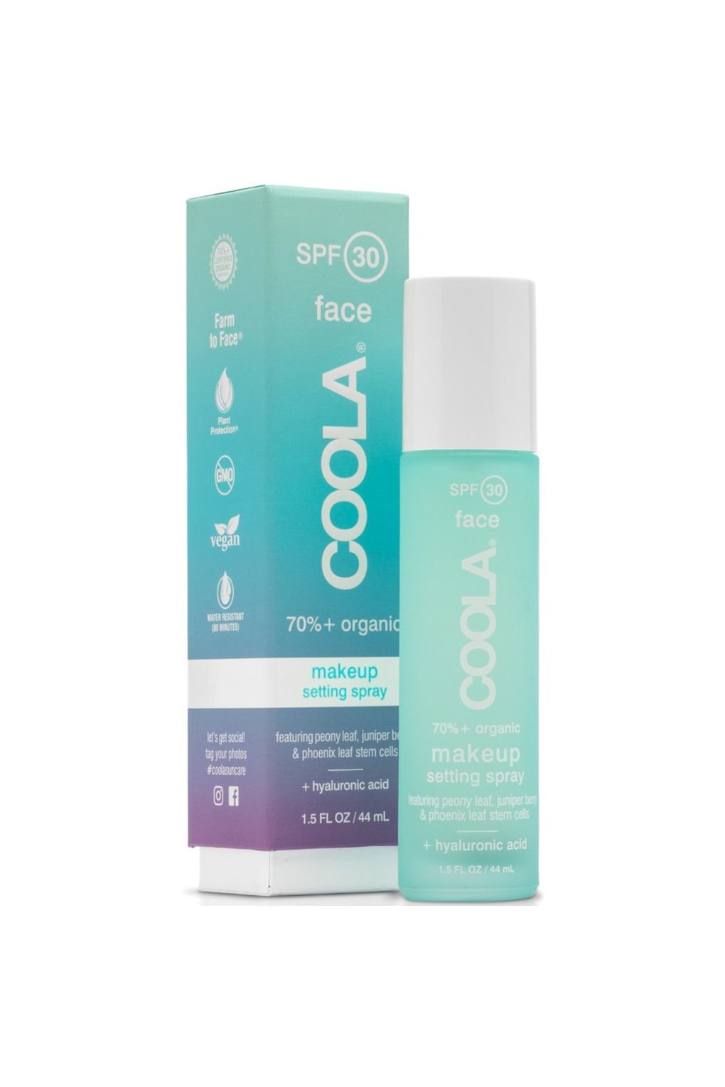 Фиксатор макияжа COOLA Classic Face Makeup Setting Spray SPF 30, 44 мл. Фото 2.