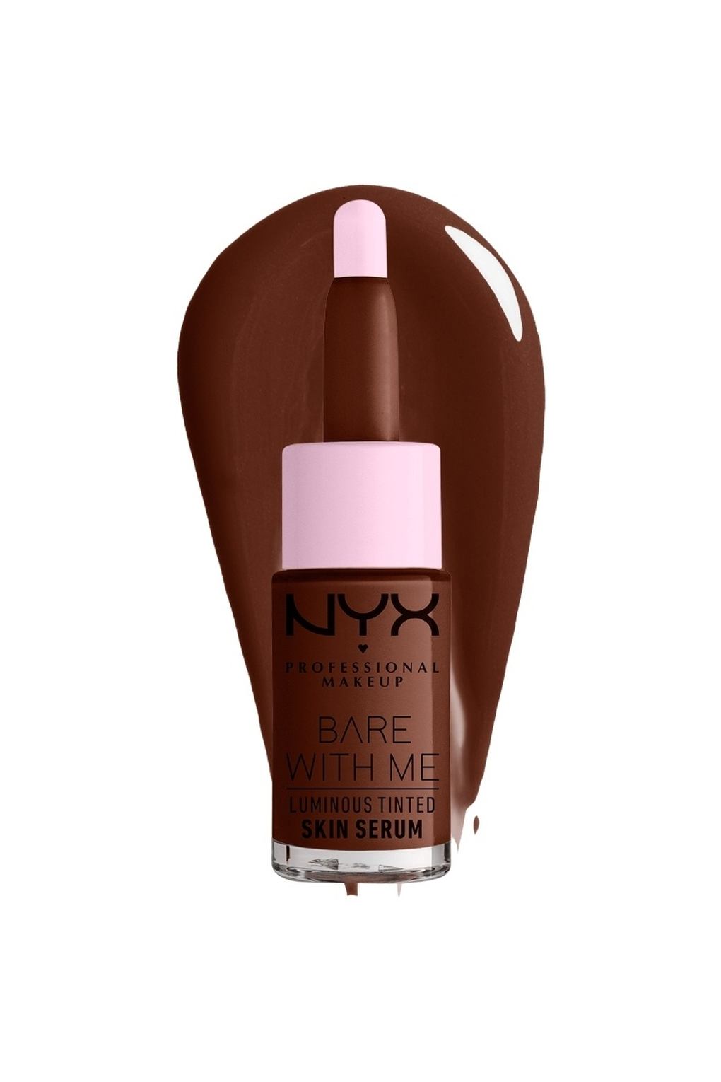 Тонирующая сыворотка NYX Professional Makeup Bare With Me Luminous Skin Serum Deep, 12,6 мл. Фото 4.