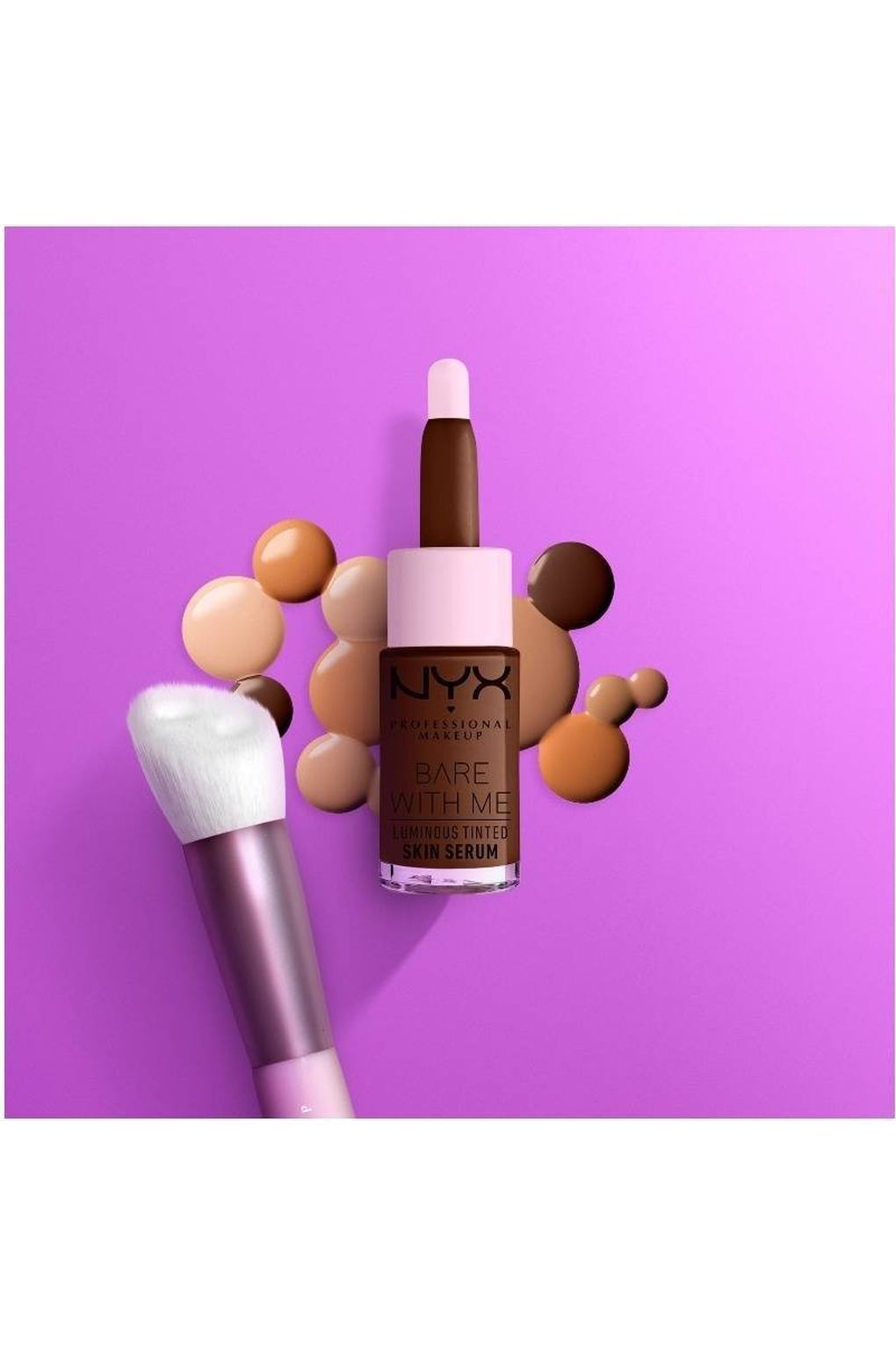 Тонирующая сыворотка NYX Professional Makeup Bare With Me Luminous Skin Serum Deep, 12,6 мл. Фото 5.