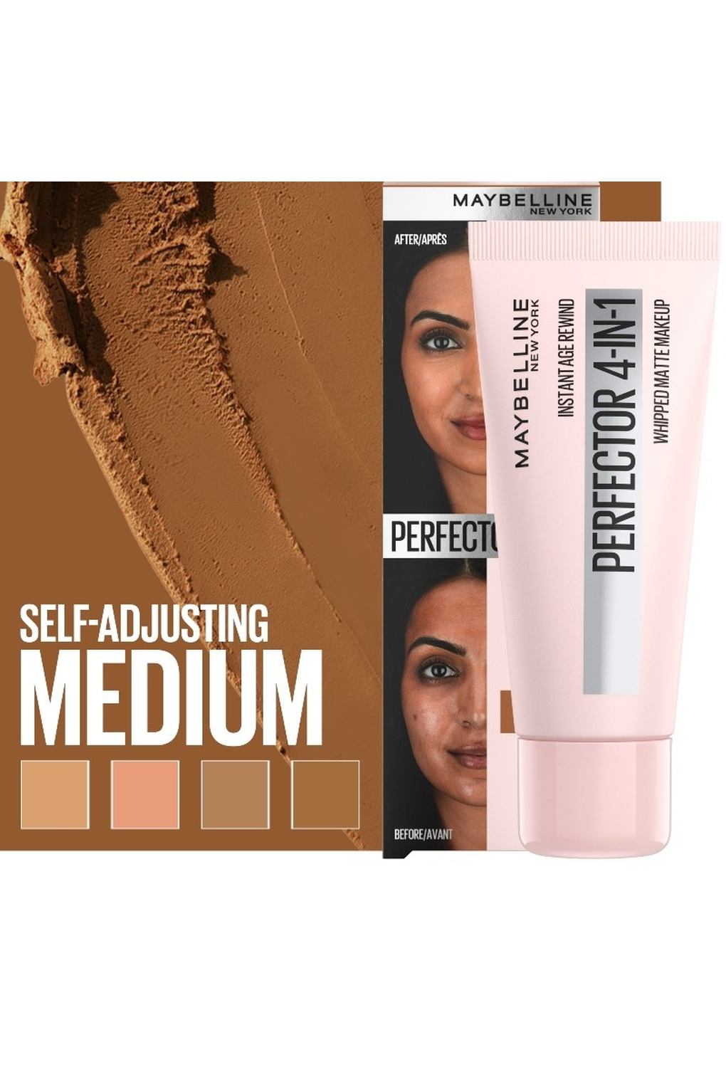 Тональная основа Maybelline New York Instant Perfector 4-in-1 Matte 03 Medium, 18 г. Фото 3.