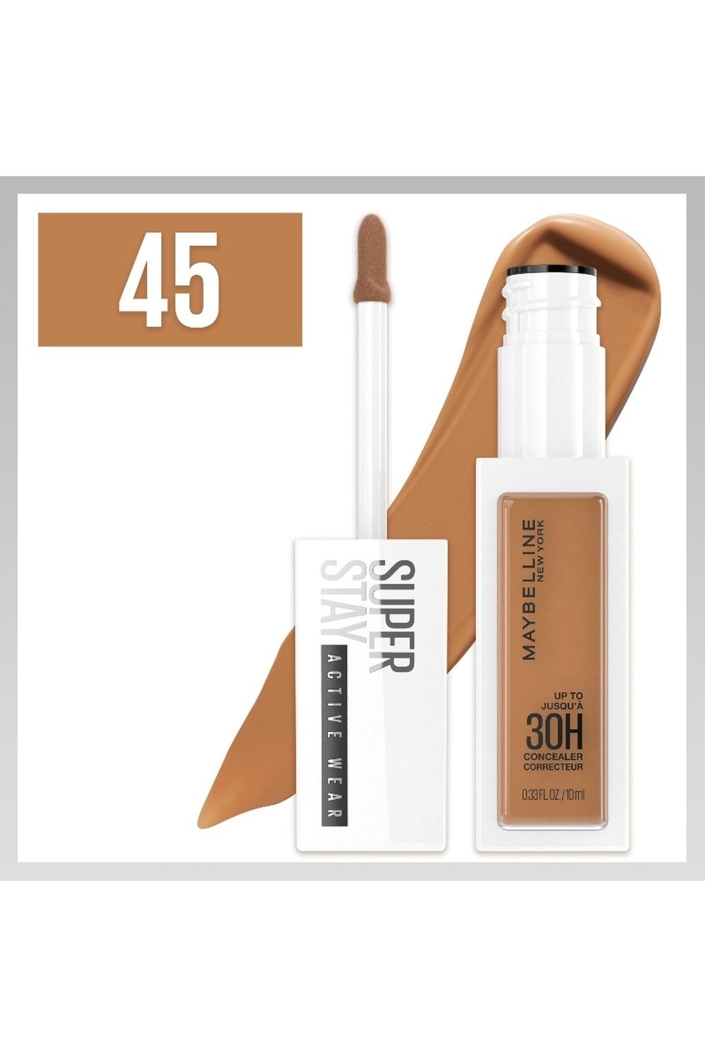 Консилер Maybelline New York Superstay Active Wear Concealer 45 Tan, 10 мл. Фото 3.