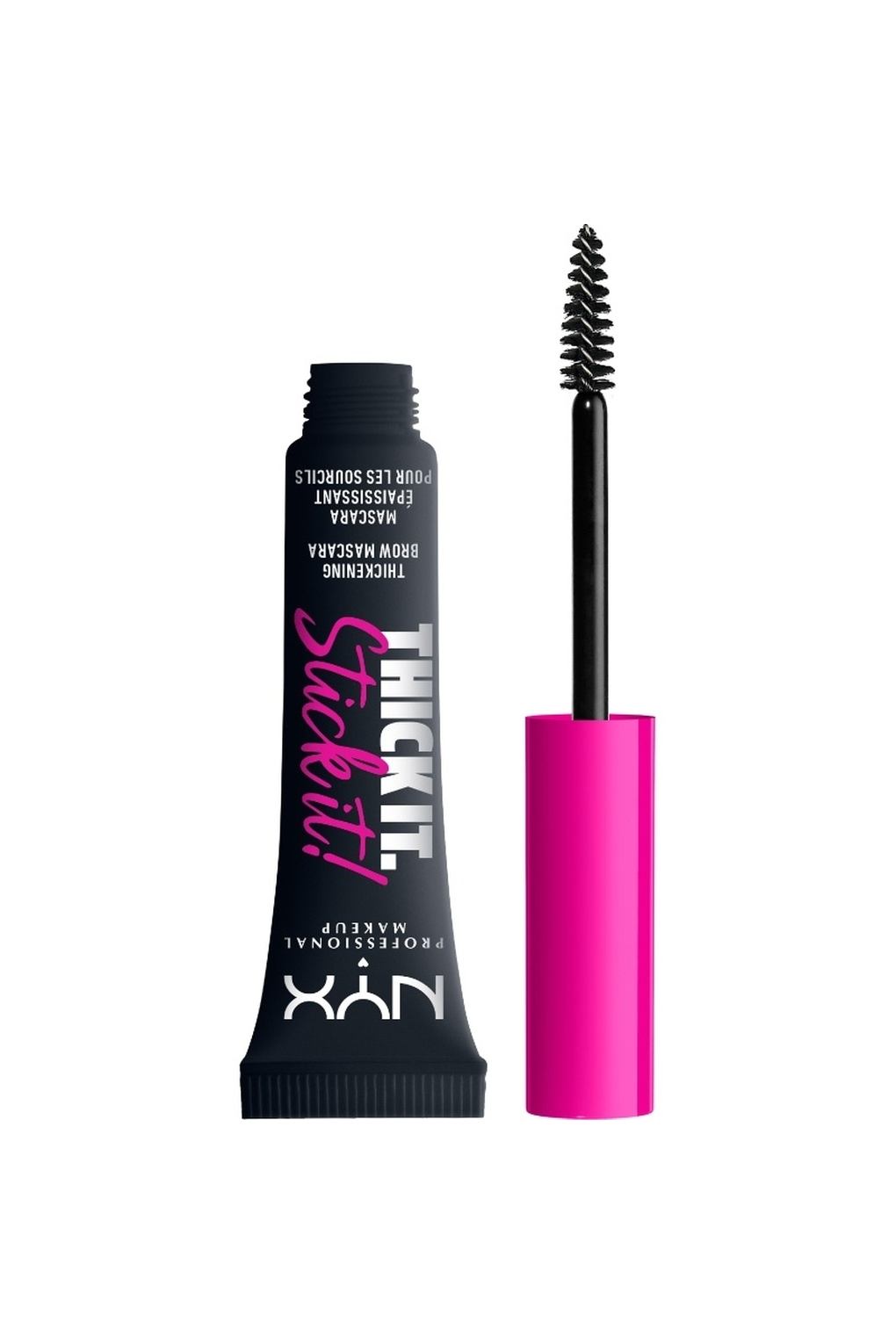 Тушь для бровей NYX Professional Makeup Thick It. Stick It! Brow Mascara Black, 7 мл. Фото 2.