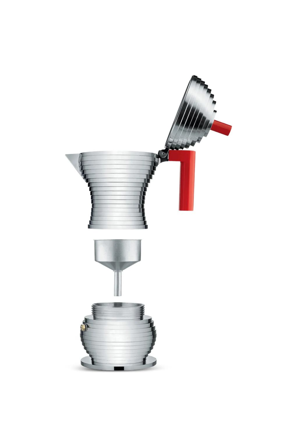 Гейзерная кофеварка в рубчик Alessi. Фото 2.