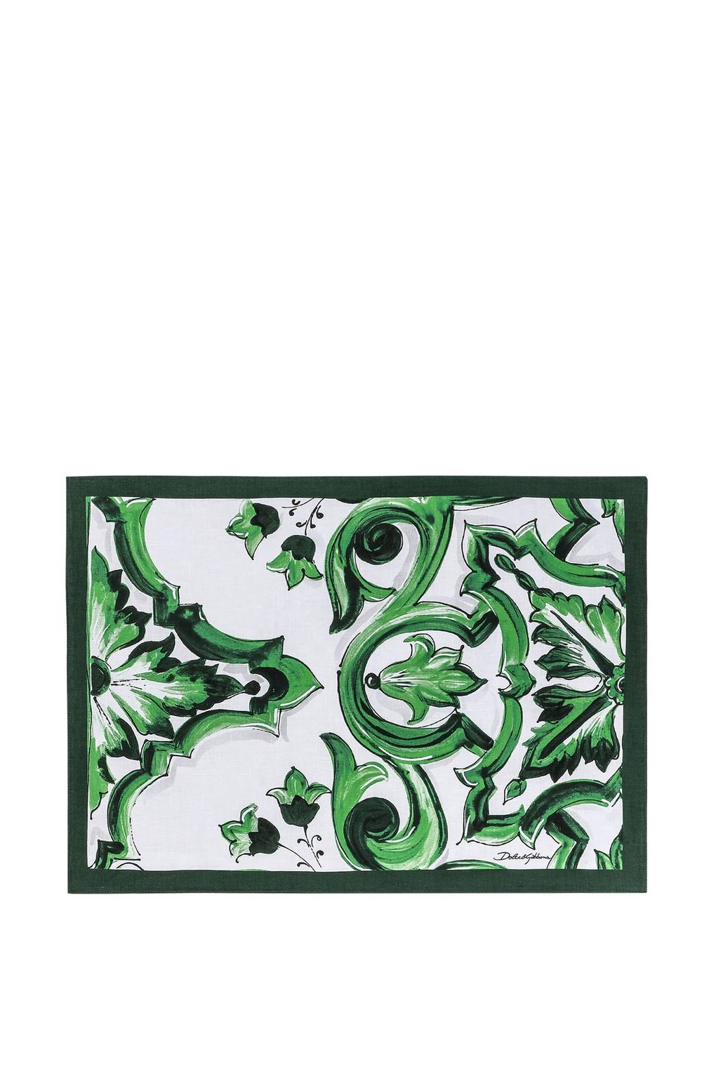 Набор из салфетки и сервировочного коврика с принтом Maiolica. Фото 3.