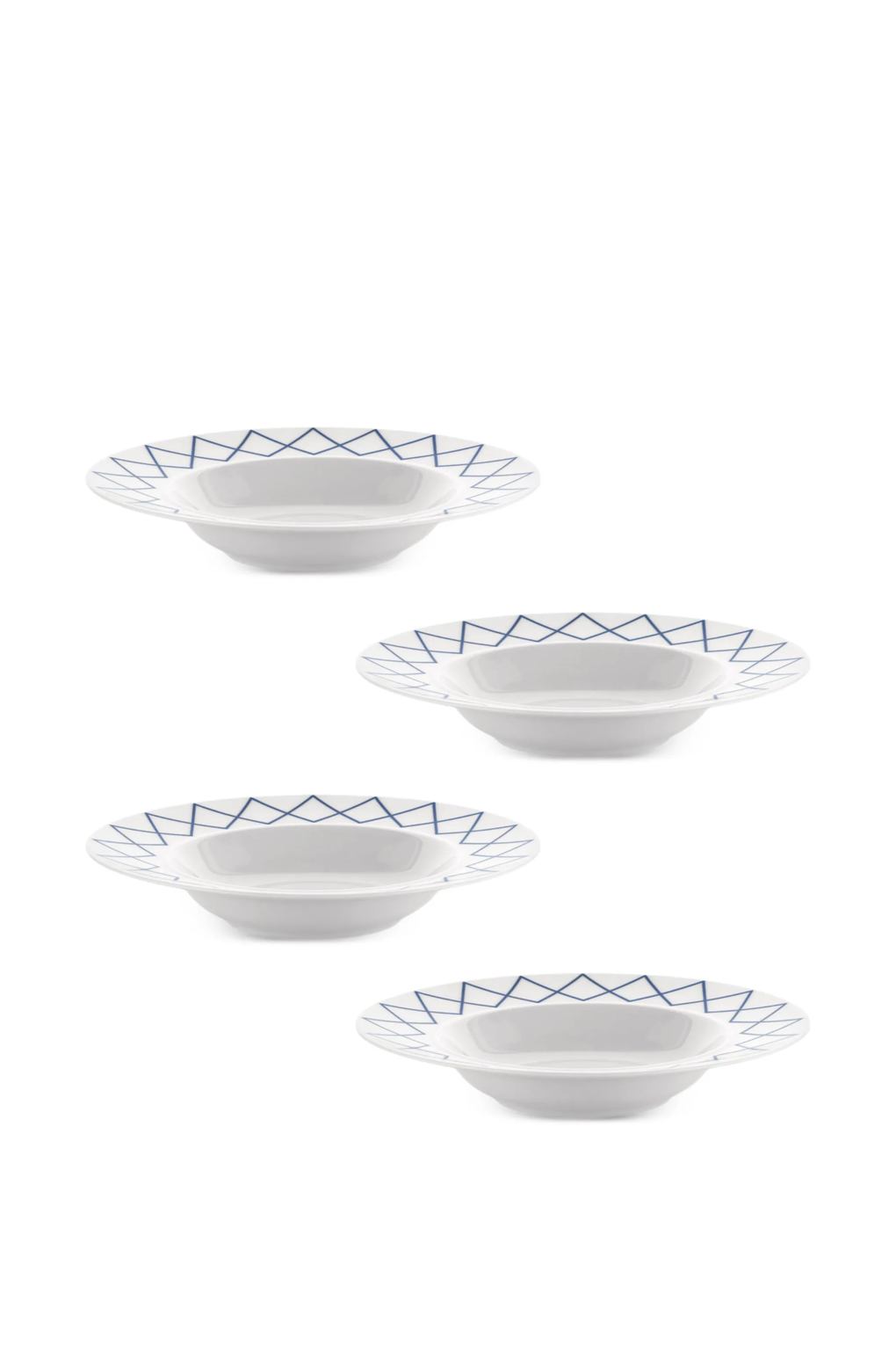 набор из четырех блюдец с геометричным узором Alessi My beaut china. Фото 2.