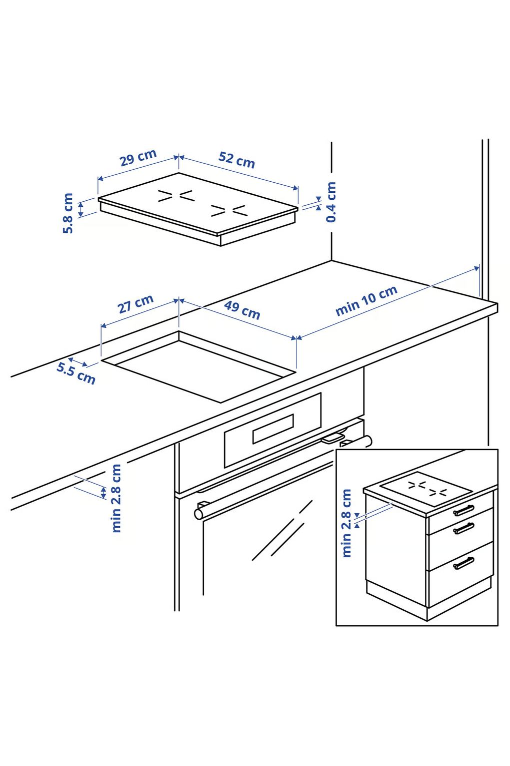 Индукционная варочная панель IKEA VÄLBILDAD. Фото 4.
