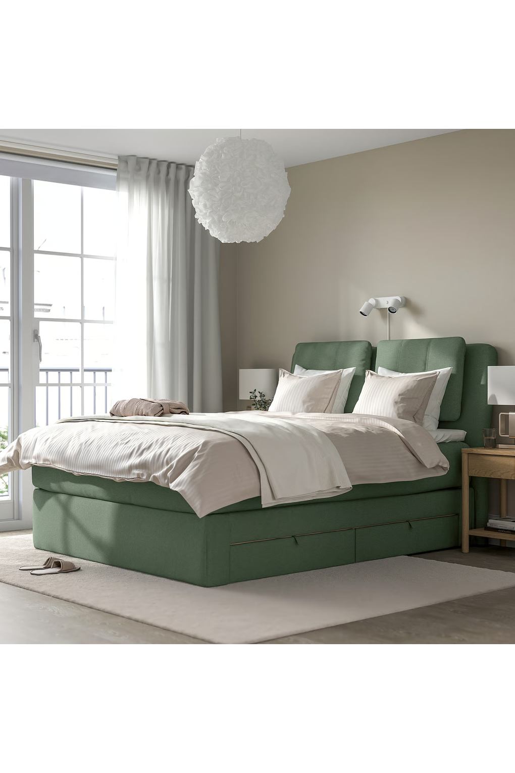 Чехол для кровати-бокспринг с ящиком IKEA LILLFJÄLLET. Фото 3.