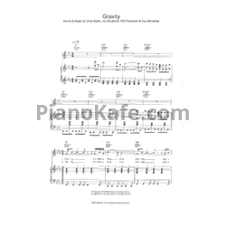 Ноты Coldplay - Gravity - предпросмотр