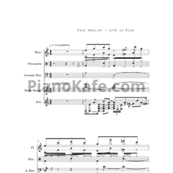 Ноты Paul Mauriat - Love is blue - предпросмотр