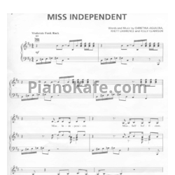 Ноты Kelly Clarkson - Miss independent - предпросмотр