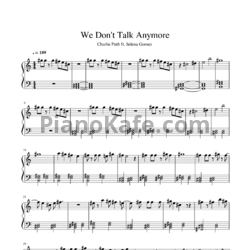 Ноты Charlie Puth feat. Selena Gomez - We don't talk anymore - предпросмотр