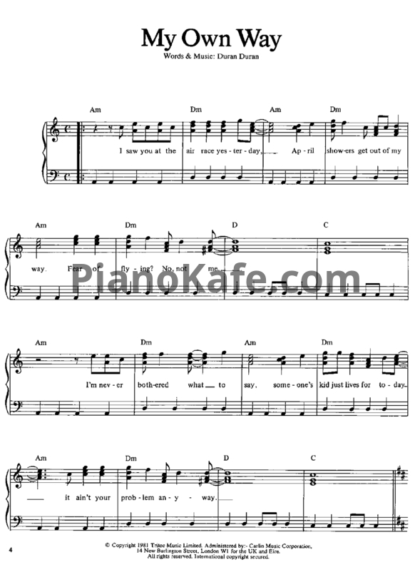Ноты It’s easy to play Duran Duran (Книга нот)