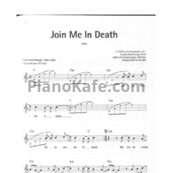 Ноты HIM - Join me in death - предпросмотр