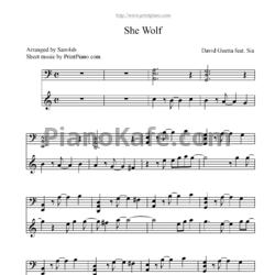 Ноты David Guetta ft. Sia - She wolf (Falling to pieces) - предпросмотр