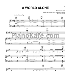 Ноты Lorde - A world alone - предпросмотр