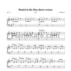 Ноты Bastille - Daniel in the Den - предпросмотр