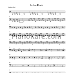 Ноты Apocalyptica - Refuse - предпросмотр
