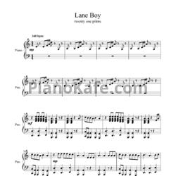 Ноты Twenty one pilots - Lane boy - предпросмотр