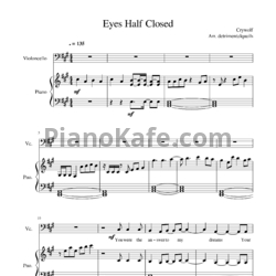 Ноты Crywolf - Eyes half closed - предпросмотр