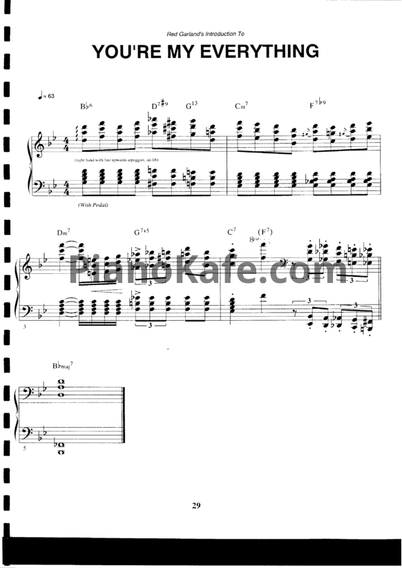 Ноты Red Garland - You're my everything (Piano solo)