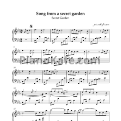 Ноты Secret Garden - Song from a secret garden (Piano solo) - предпросмотр
