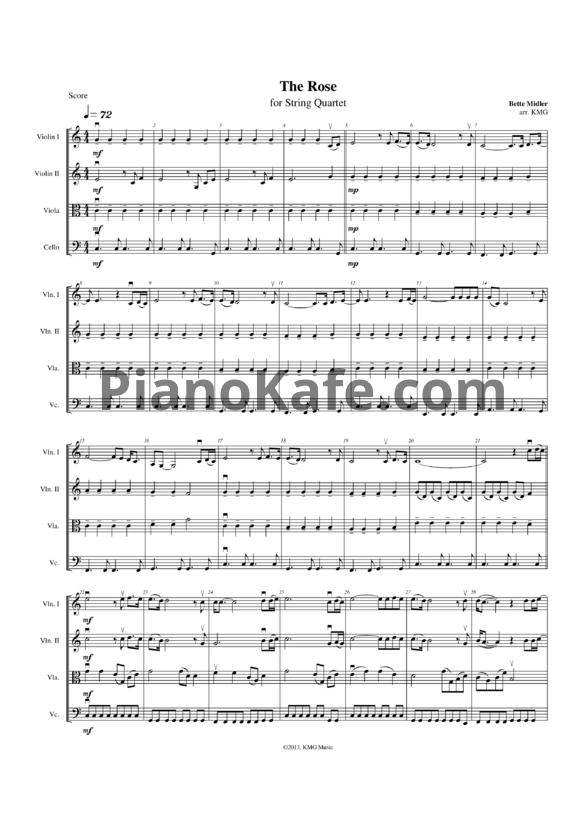 Ноты Andre Rieu - The rose