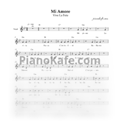 Ноты Vive la Fête - Mi Amore (Вокальная партия) - предпросмотр