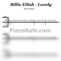 Ноты Billie Eilish, Khalid - Lovely (Ноты цифрами) - предпросмотр