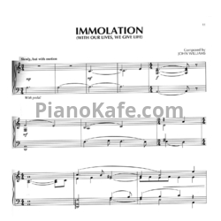 Ноты John Williams - Immolation (With our lives, we give life) - предпросмотр