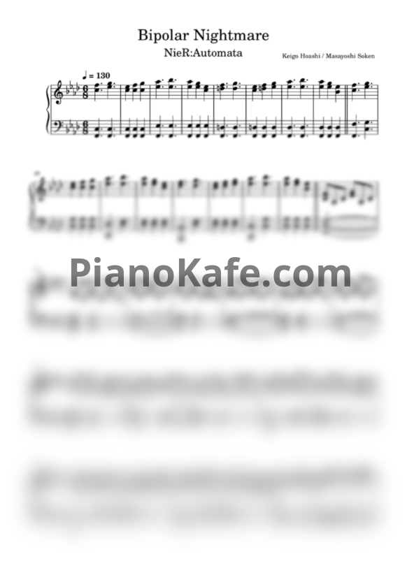 Ноты Keigo Hoashi, Masayoshi Soken - Bipolar nightmare