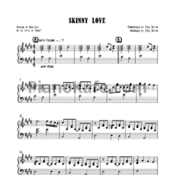 Ноты Birdy - Skinny Love - предпросмотр