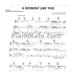 Sheets Leona Lewis - A moment like this - preview