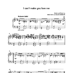 Ноты George Michael - I can't make you love me (Piano cover) - предпросмотр