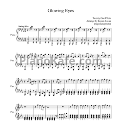 Ноты Twenty One Pilots - Glowing eyes - предпросмотр