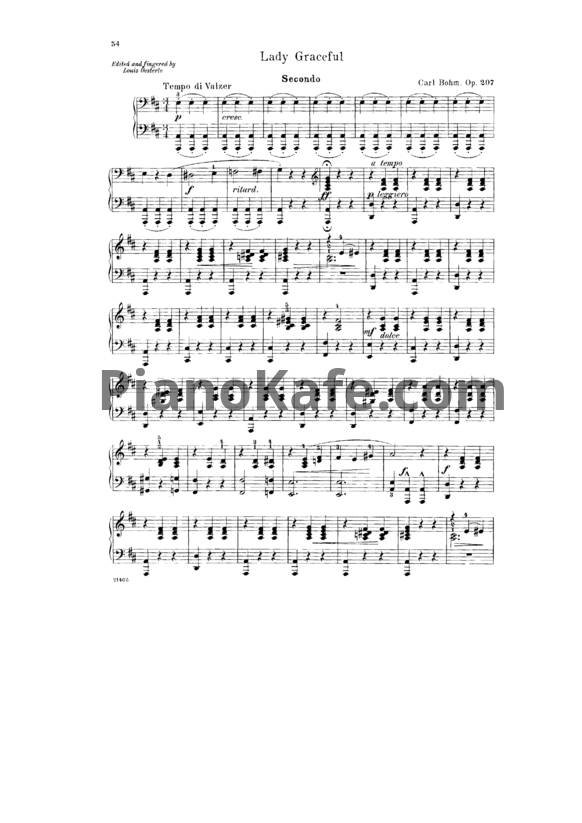 Ноты Carl Bohm - Lady Graceful. Waltz (Op. 207)