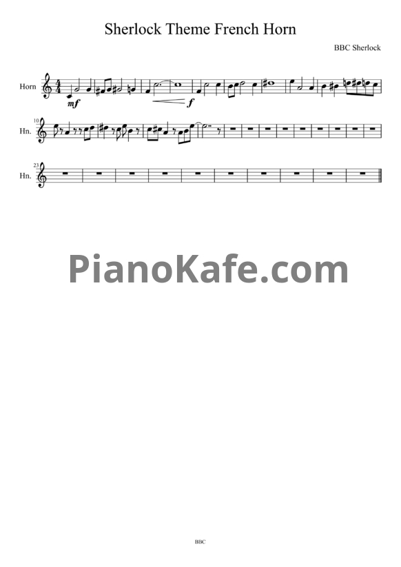 Ноты David Arnold, Michael Price - Sherlock Theme