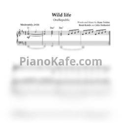 Ноты OneRepublic - Wild life - предпросмотр